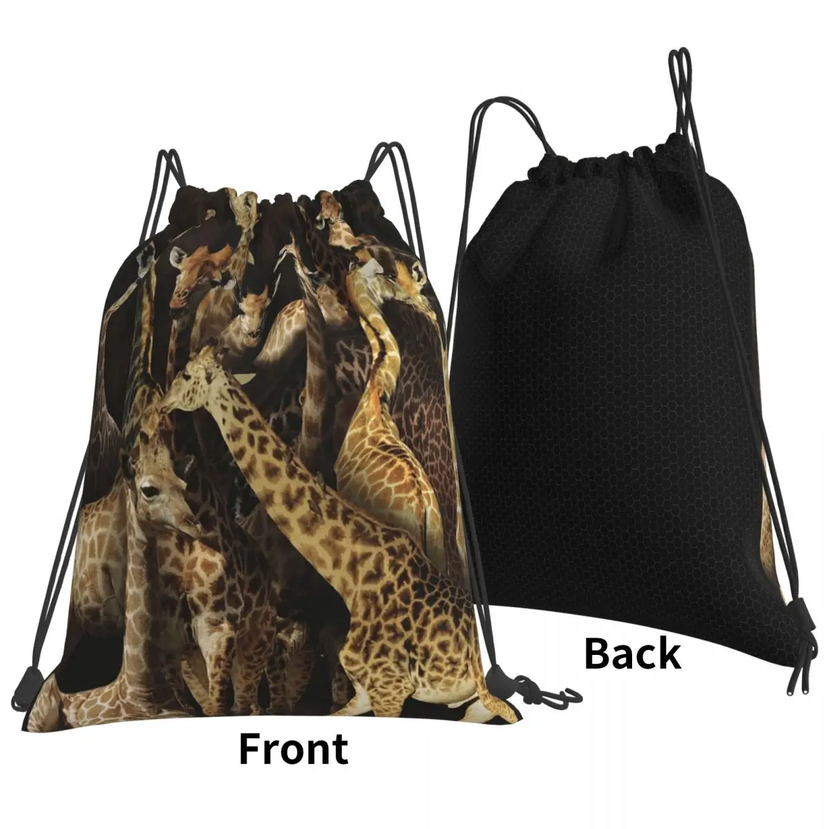 Giraffe Backpacks Multi-function Drawstring Bags Sundries Bag Book Bags for Travel Students