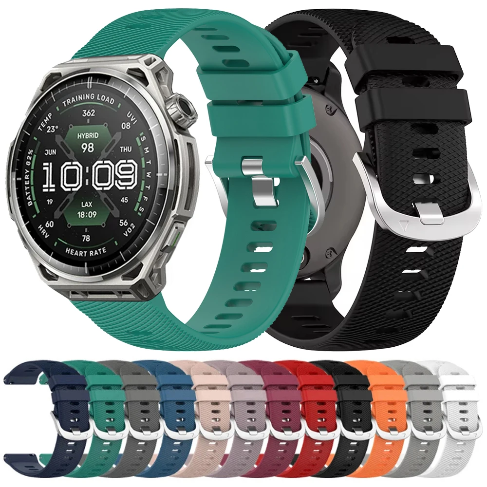 Silicone Strap 22mm 20mm For Amazfit Balance 3 2/Cheetah 2 Ultra/2 Pro Sport Bracelet Bip 6 5 Max/Active 3 Replacement Wristband