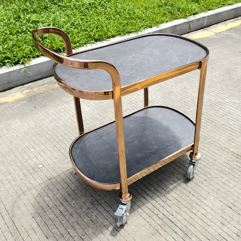 Hotel restaurant Beverage service truck Mobile hotel food delivery truck Commercial trolley Stainless steel dim sum tea truck