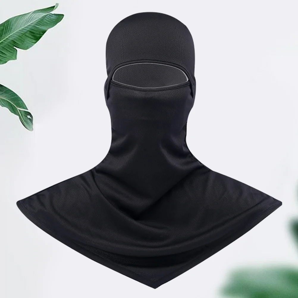 1 шт. черная дышащая солнцезащитная маска для головного убора, защитный чехол для всего лица, быстросохнущая, впитывающая пот, езда на открытом воздухе, езда на велосипеде