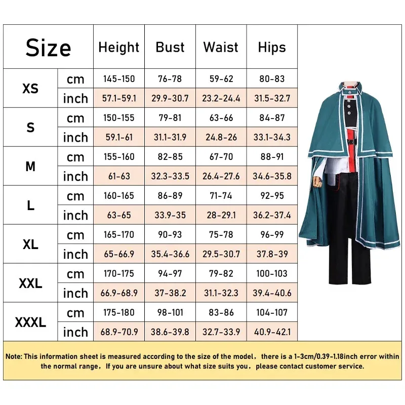 Anime sylphiette mushoku tensei reencarnação sem emprego cosplay traje sylphy uniforme manto peruca festa de halloween cos womena;2'k,8;