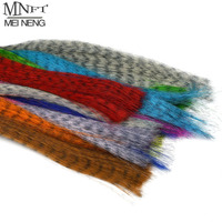 12optional Colors Fly Fishing Black Barred Minnow Fibers Streamer Fly Tying Zebra Grizzly Hair Flies Body
