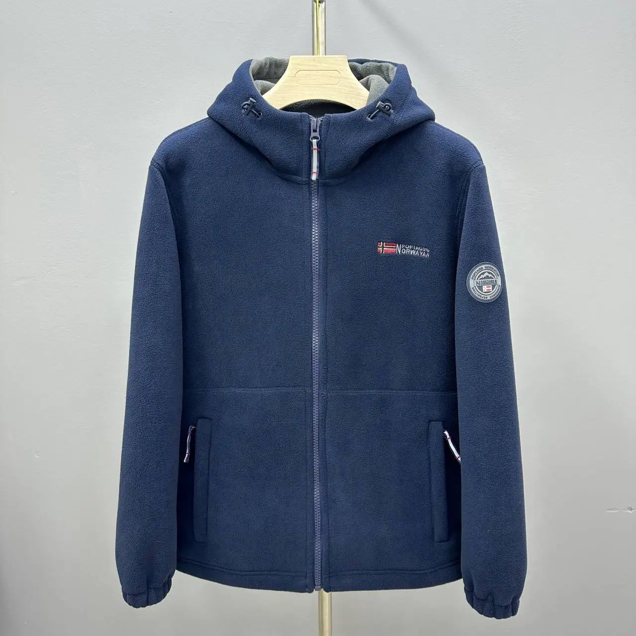 

Outdoor Cotton Jaet Hooded Fce Men's Women's Large Size Warmth Protection Coat Youth Sports Thiened Cardigan