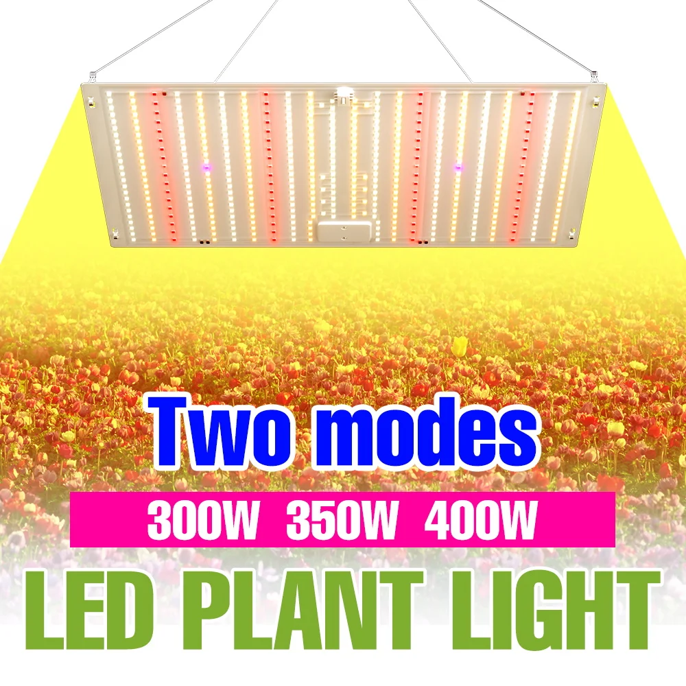 Lámpara LED para Plantas de 400W, Espectro Completo, 220V, Quantum Board, para Cultivo Interior, Semillas, Invernadero, Hidroponía