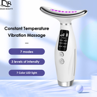 Neck Face Beauty Device 7 Color Light LED Photon Therapy Skin Tighten Reduce Double Chin Anti Wrinkle Facial Lifting Massager