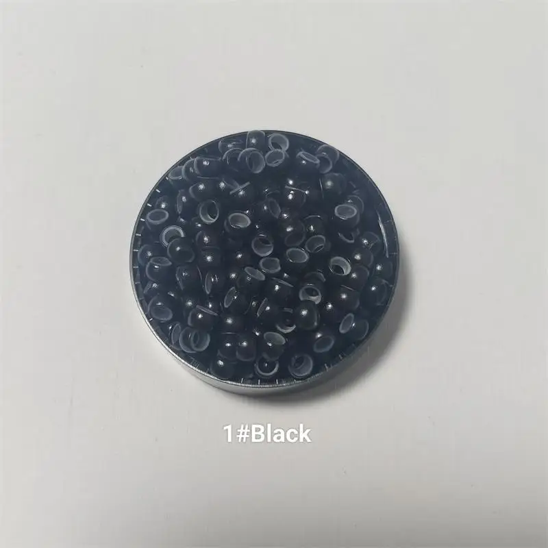 200 Stück/Packung 4,0mm Silikon-Nano-Ringe für Nano-Ringe Kupfer mit Silikonbeschichtung Haarperlen Haarringe Haarverlängerungswerkzeuge – Detail 2