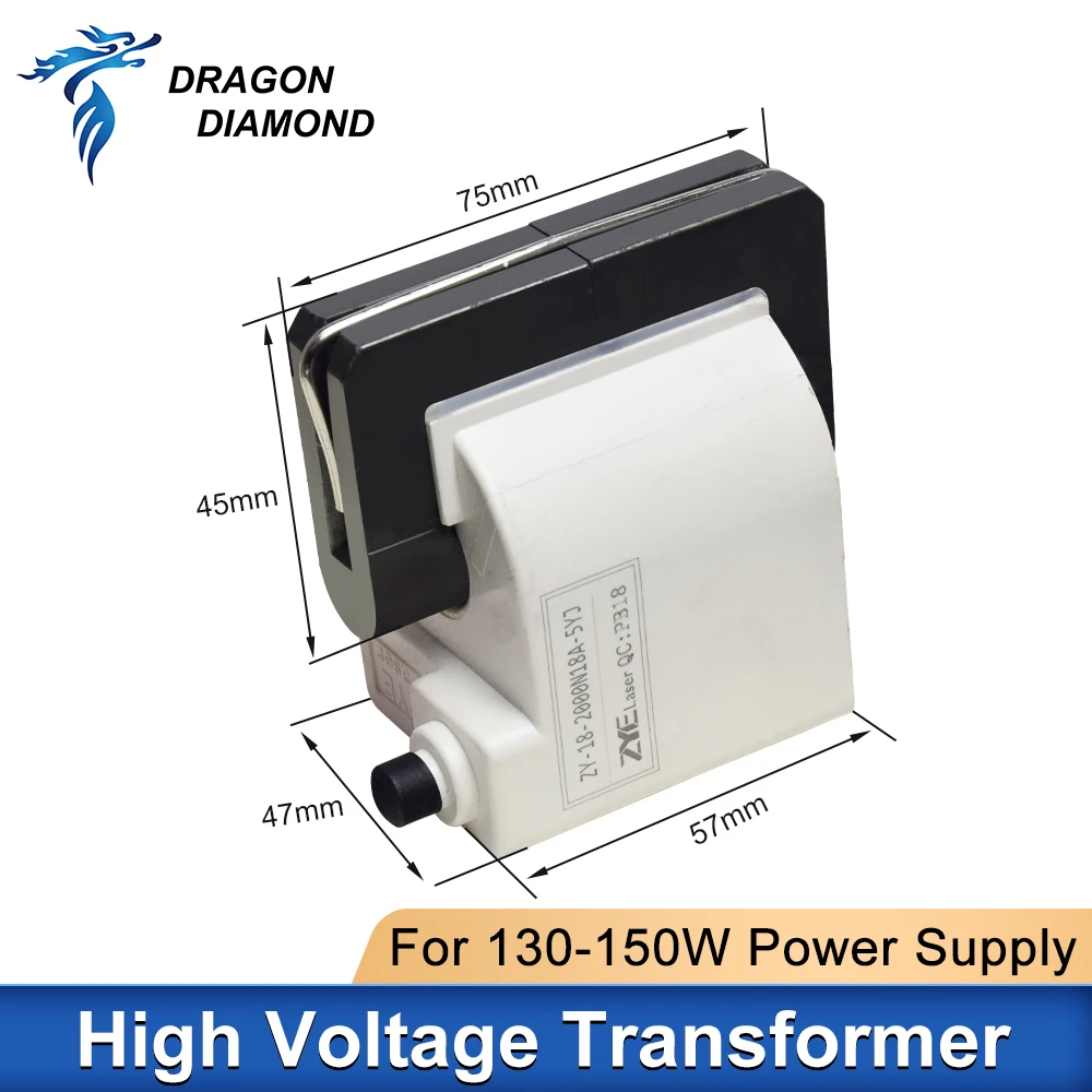 80W 100W 150W Co2 Laser Voeding Hoogspanning Flyback Transformator Laser Graveur Voor 130W 150W Co2 Laser Voeding