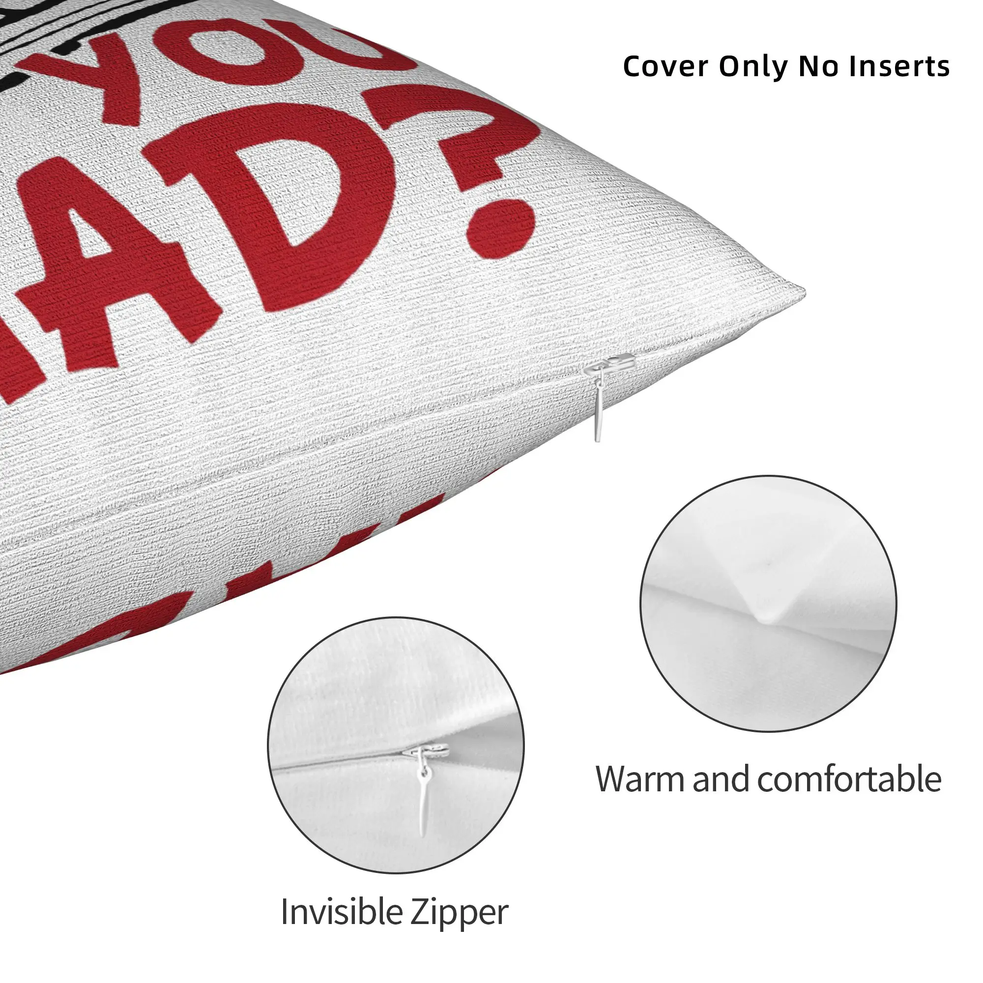 You Mad Troll Face Memes Pillowcase Printed Polyester Cushion Cover Decorative Funny Humor Throw Pillow Case Cover Home Zippered