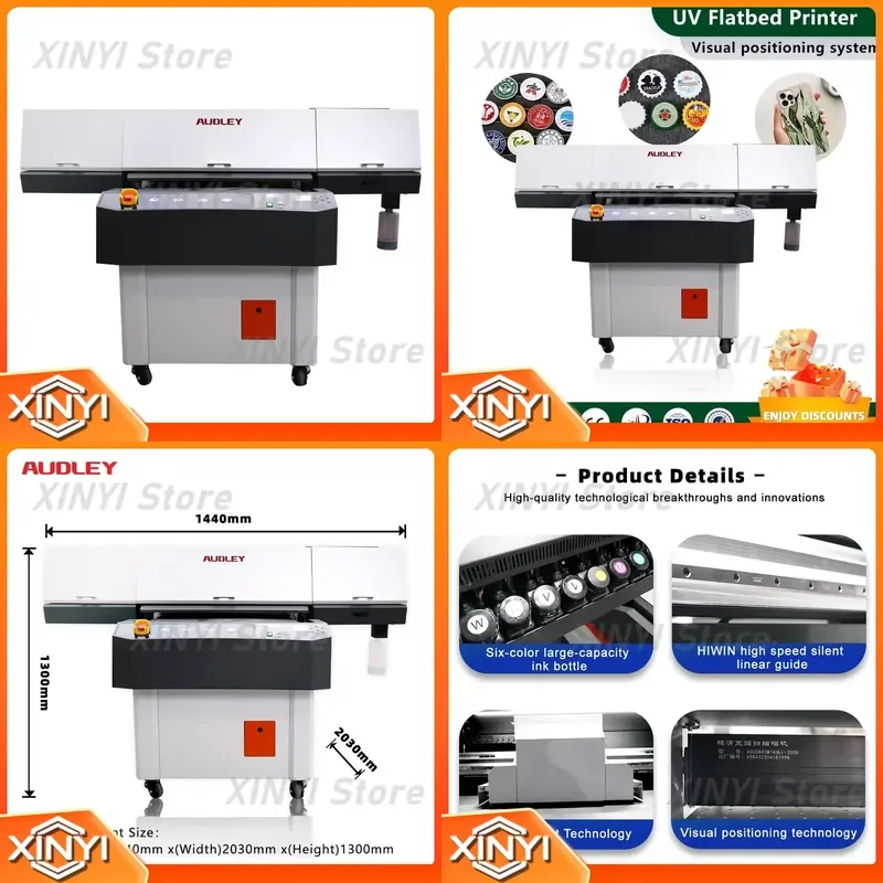 Audley UV9060 New Flatbed UV Printer Easy-to-Operate UV DTF Sticker Phone Case Machine Camera 300mm Print Dimension Retail