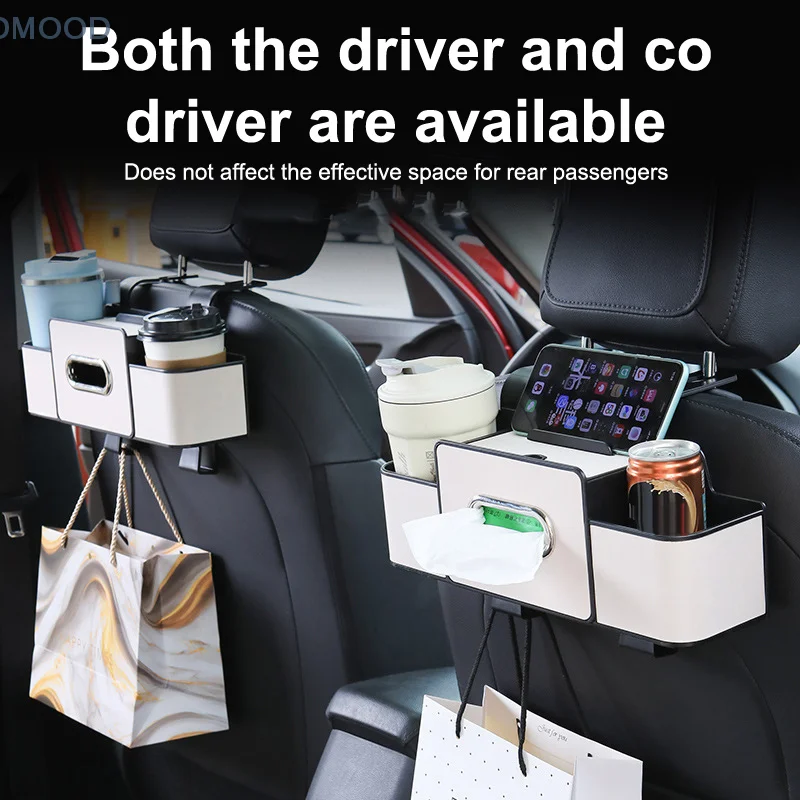 منظم المقعد الخلفي للسيارة، حقيبة تخزين داخلية جلدية متعددة الوظائف، مقعد معلق، حامل أكواب الماء، ملحقات السيارات