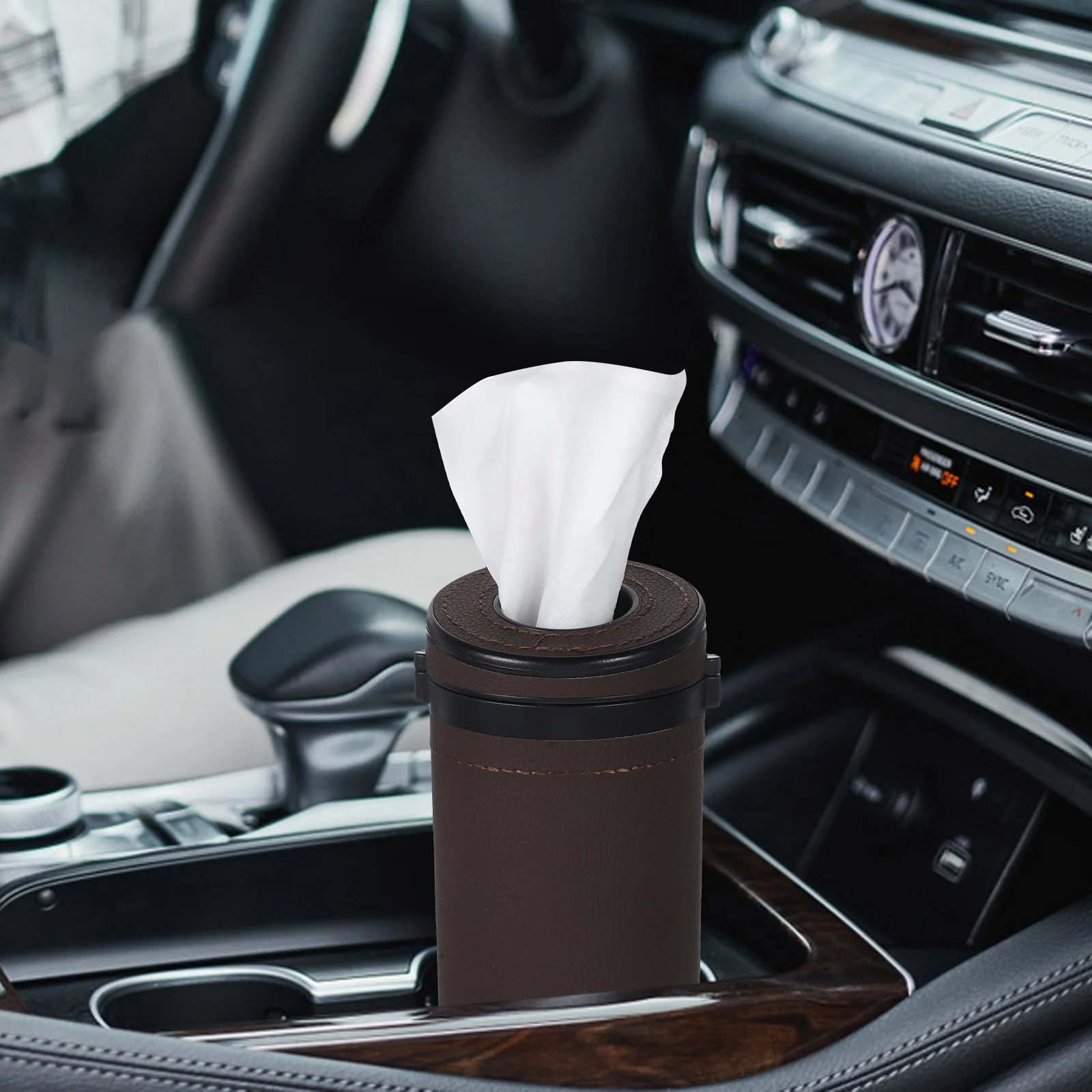 

Tissue Travel Facial Tissues Organizer Pu Container Cylinder Holder For