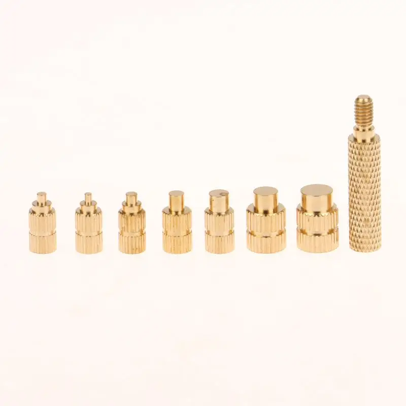 8Pcs/set Brass Heating Soldering Iron Tips Tools Insert Nut 3D Printer Holt Melt Nuts Implant Tool Iron Connector