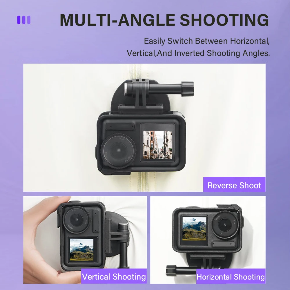 Go 3S حزام الرقبة المغناطيسي عقد جبل قوس محول مع الحبل ل DJI Action 4/Gopro/Fimi/Pocket 3/Insta360 X4 الملحقات