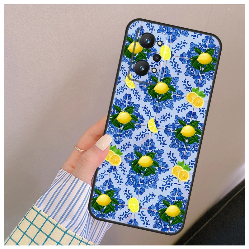 Mediterranean Lemon Case For Realme GT Neo 2 GT Master 8i 8 Pro C21For Realme C21Y C25Y C15 C21 C31 C35 Phone Cover