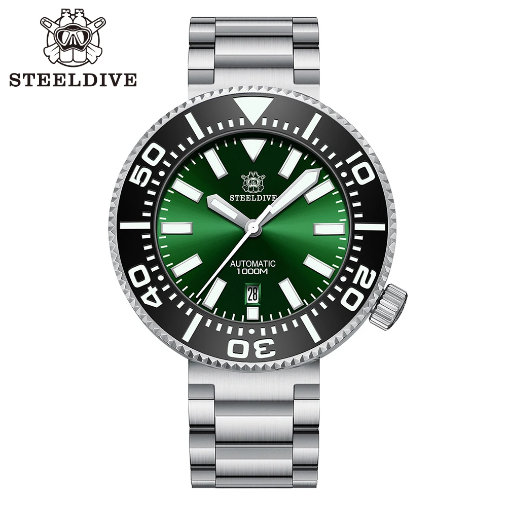 

Новое поступление! SD1976P SteelDive Бренд 48 мм Цельный корпус NH35A автоматический механизм с сапфировым стеклом 1000 м часы для дайвинга мужские OEM