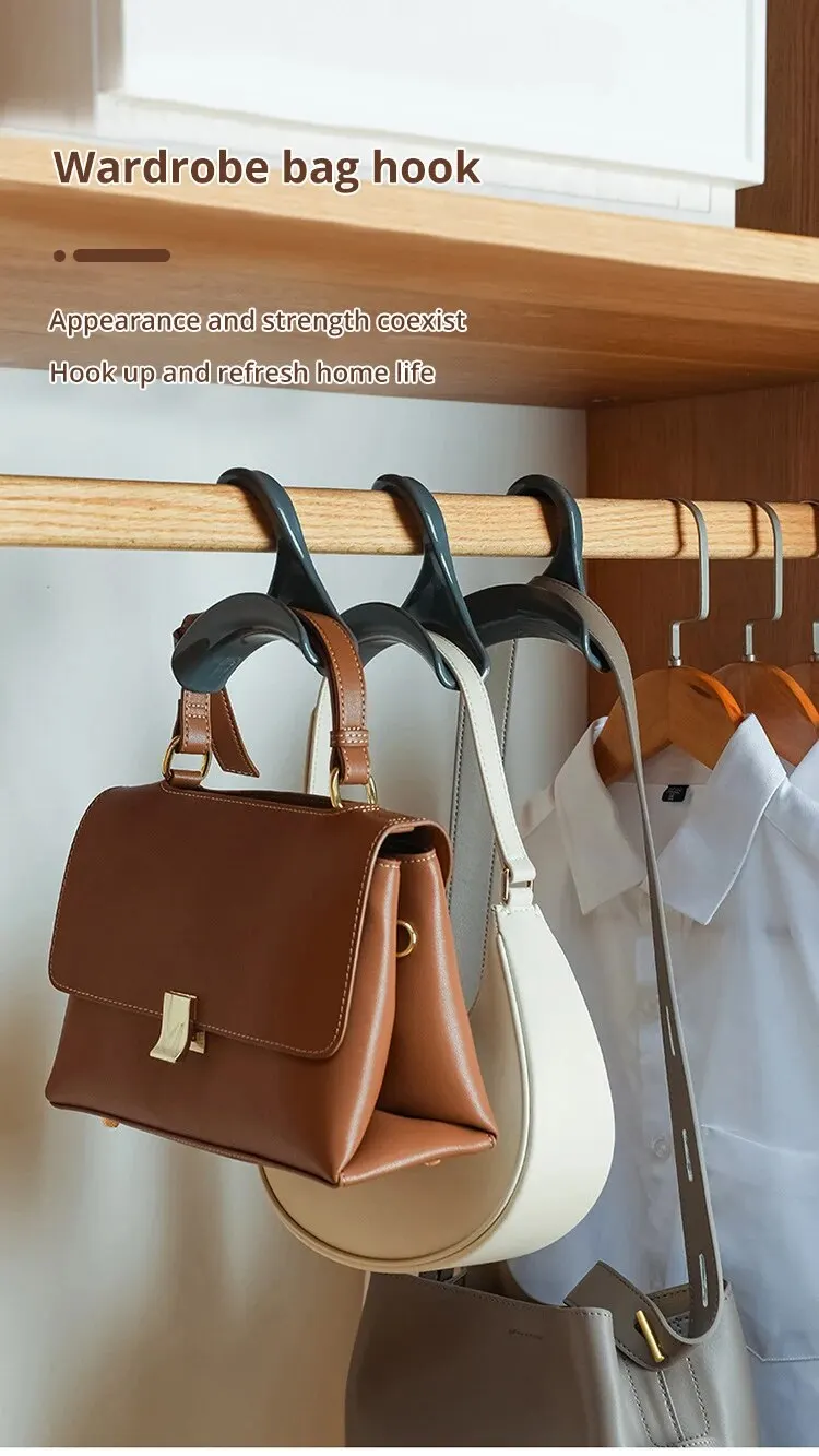 10 Stück verbreiterter Kunststoff-Aufhänger-Verbindungshaken, stapelbar, platzsparend, Aufbewahrung, multifunktionale Tasche und Hut-Aufhänger – Detail 1