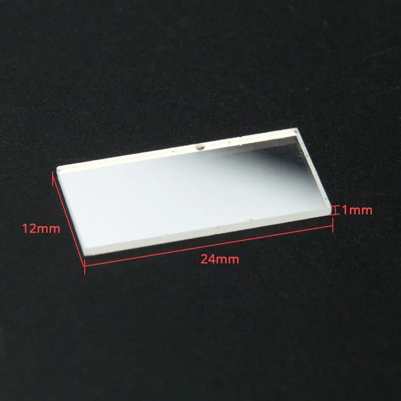 20PCS 24X12มม.โรงงานชำรุด Optical พื้นผิวด้านหน้า Reflector กระจกสูงสะท้อนแสง First พื้นผิวกระจกความหนา1มม.