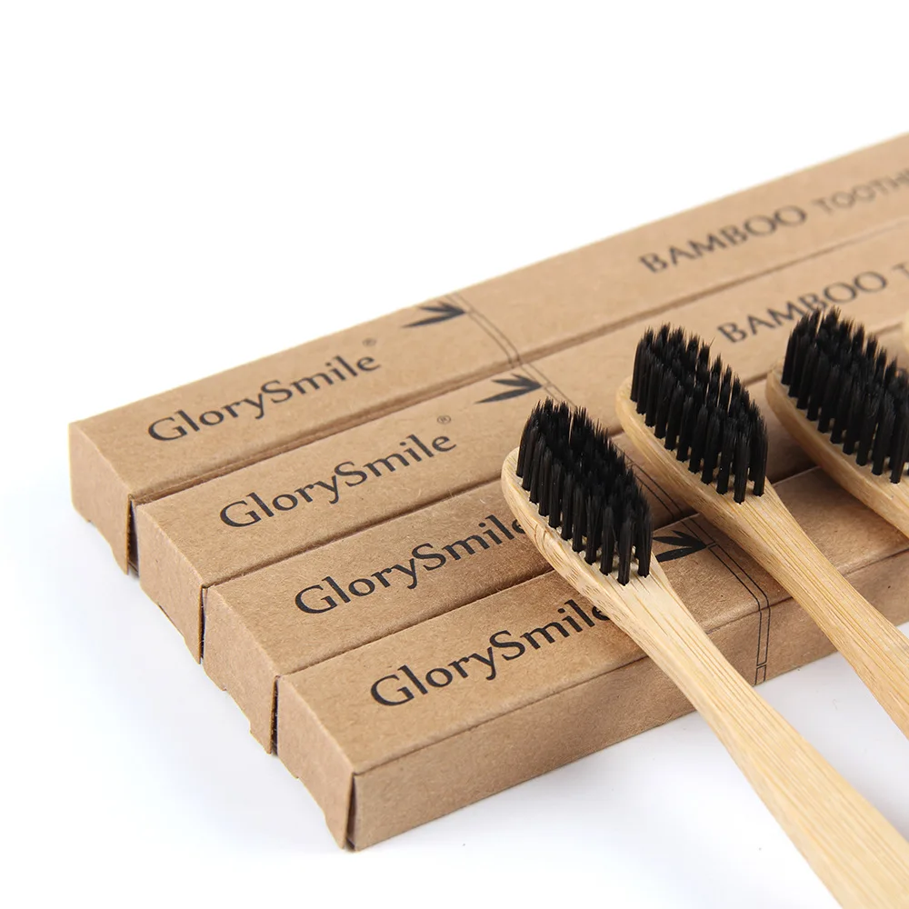 1/4 Pcs Bamboo Toothbrushes - BPA Free Soft Bristles Toothbrushes, Eco-Friendly Natural Wooden Toothbrush Biodegradable bristles