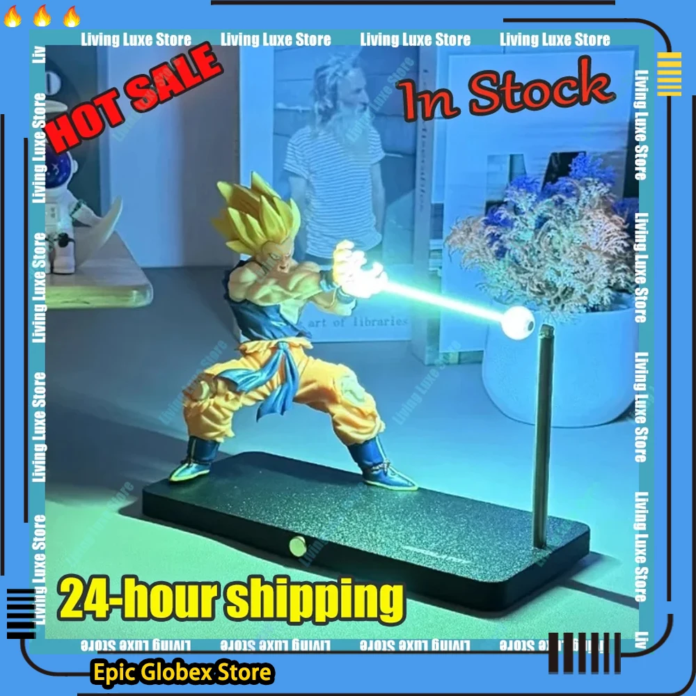 

Dragon Ball Son Goku Night Light Anime Touch Kamehameha Magnetic Night Light Creative Desk Decoration Cool Model Doll Boys Gifts