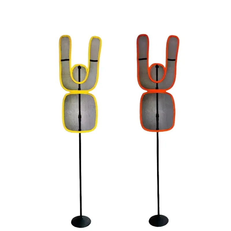 Portable 1.95M High Indoor Outdoor Yellow Orange Color Adult Basketball Defender Dummy