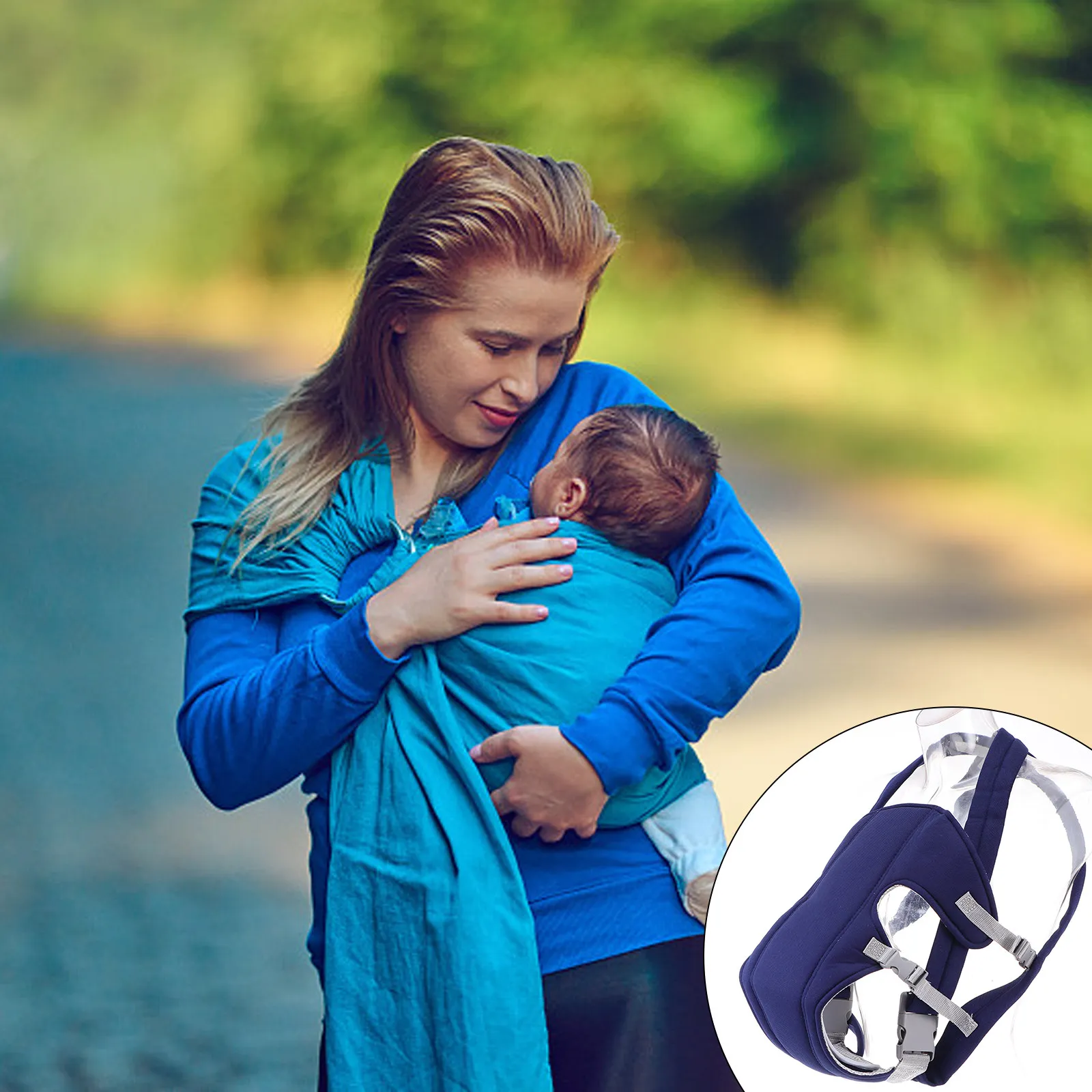 

Breathable Mesh Cotton Baby Carrier for 3-18 Months Adjustable Front Back Horizontal Carry Lightweight Portable Infant Carrier