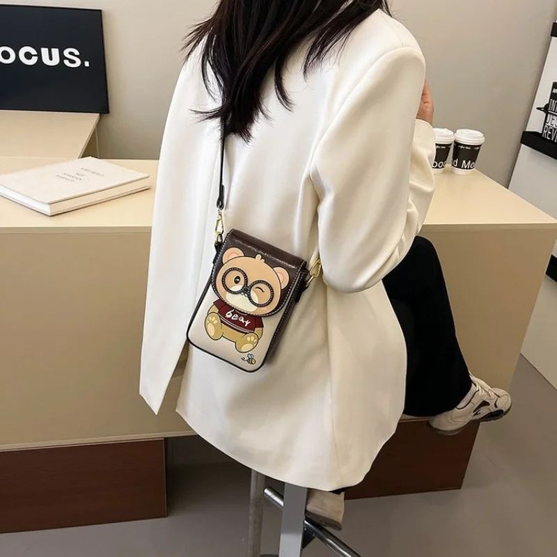 Fashion Phone Bag Lightweight Casual Crossbody Bag Versatile Vertical Shoulder Bag Zero Wallet Mini Bag