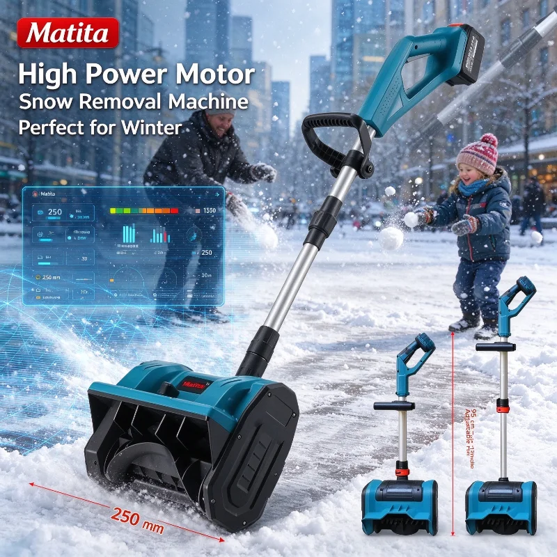 Electric Snow Shovel Bare Tool, Suitable for Makita 21V Lithium Battery, Portable Hand-held Driveway Snow Remover.
