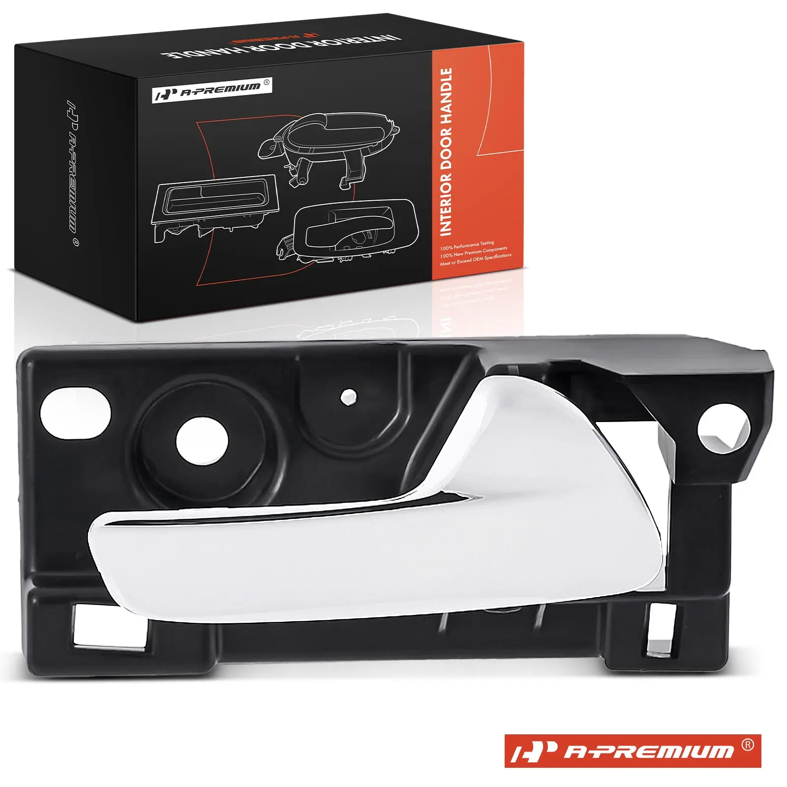 A-Premium Passenger Side Chrome Interior Door Handle for Jeep Grand Cherokee 2011-2021 Grand Cherokee WK Dodge Durango 2011-2020