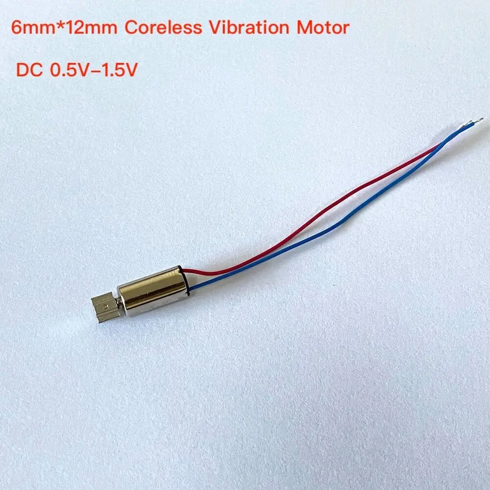 Low Voltage DC 0.5V-1.5V 1.2V Mini 6mm*12mm Coreless Vibration Motor Eccentric Rotating Mass Micro Vibrator DIY Massager Gamepad