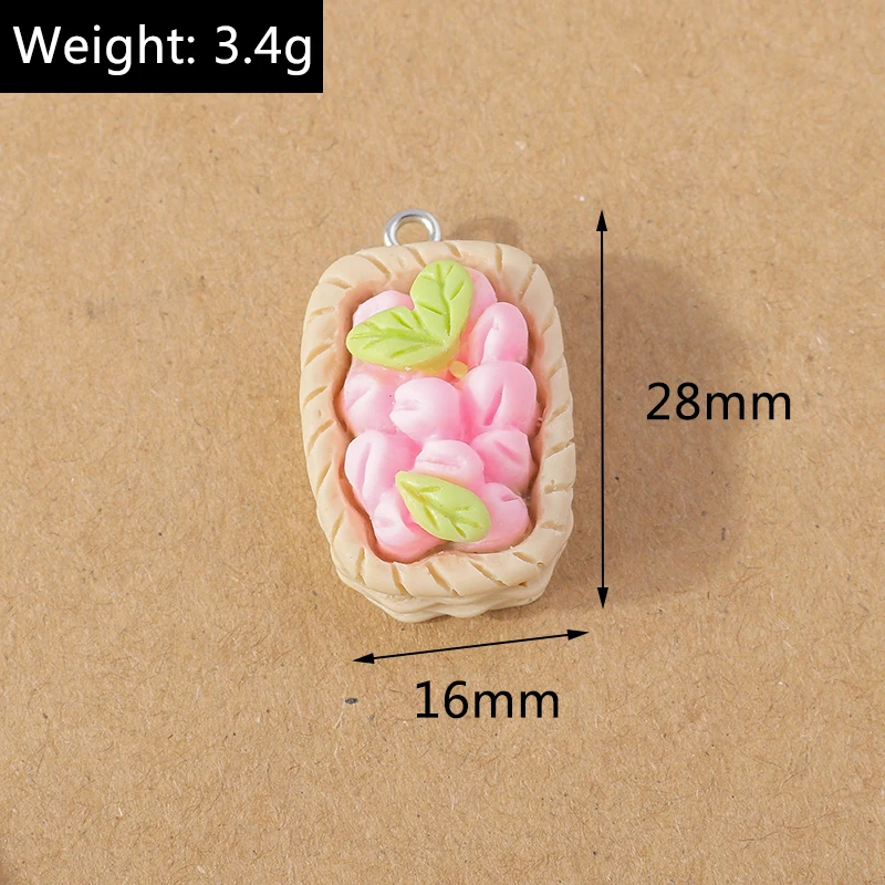 15 Stück Mix Harz Obst Herz Blume Tier Charms Anhänger für DIY Ohrringe Halskette Armband Schmuckherstellung Zubehör – Detail 40