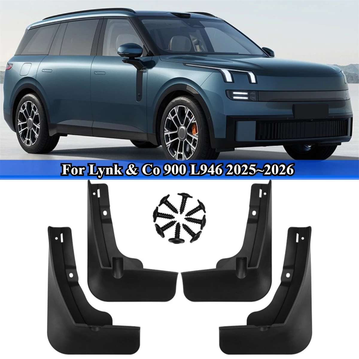 

Car Wheel Mudquard For Lynk & Co 900 L946 2025~2026 Mud Flaps Skin Cover Guards Fenders Splash Parts Accessories 4PCS