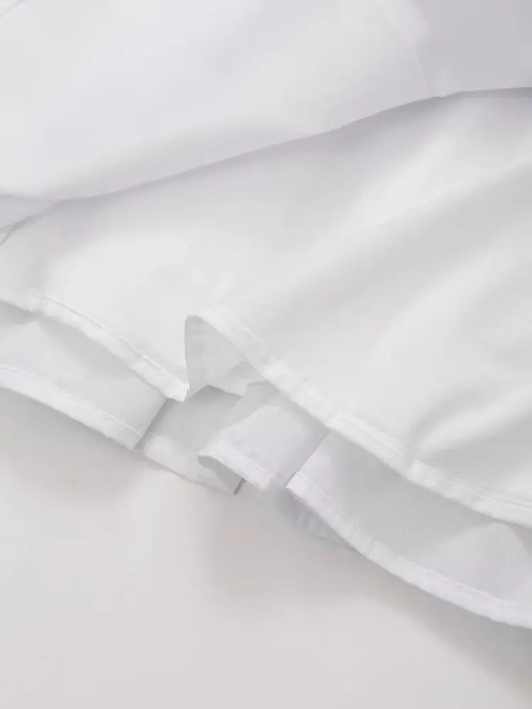 Dave&Di Minimalist Cotton Embroidered Dress 2025 Summer French Elegant Sexy Suspender White Dress For Women