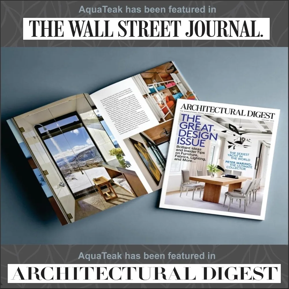 Patented 24" Sumba Teak Shower Bench with Shelf