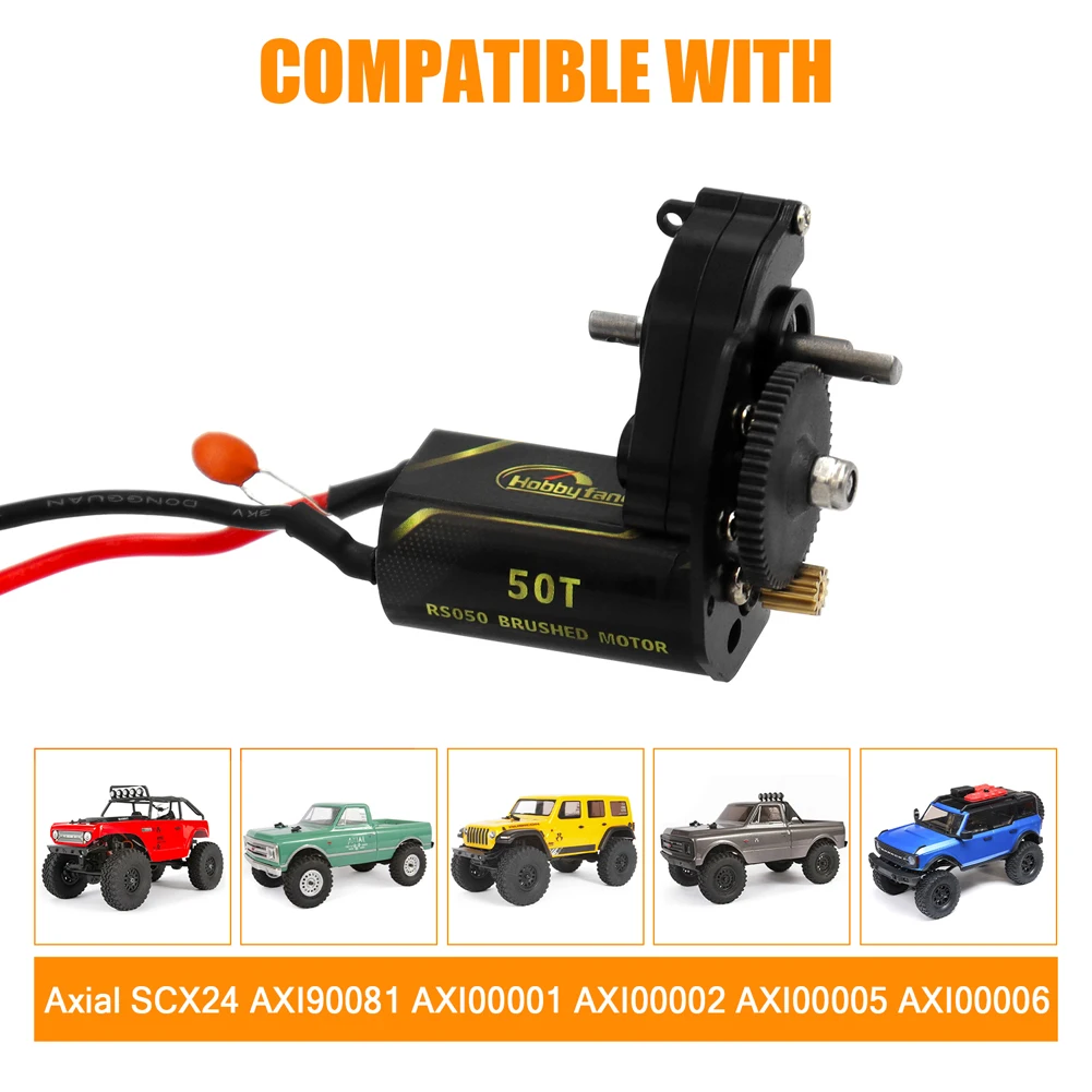 7.4V แปรงมอเตอร์มอเตอร์ RC Crawler รถแปรงมอเตอร์อุปกรณ์เสริมสําหรับ 1/24 Axial SCX24 สําหรับ AXI00002 AXI00001 AXI90081