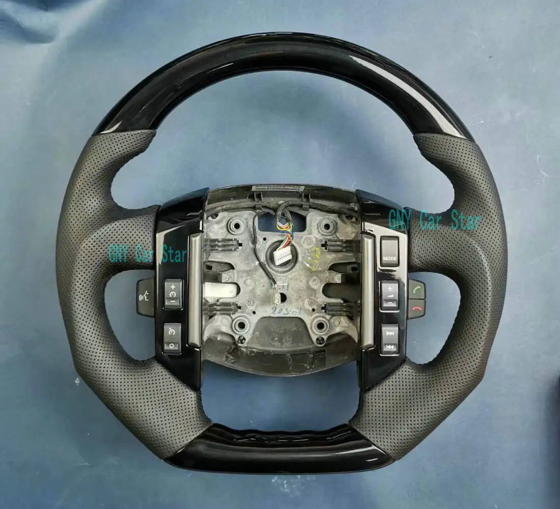 100% Real Carbon Fiber / Wood Steering Wheel For Land Rover Range Rover Discovery 3