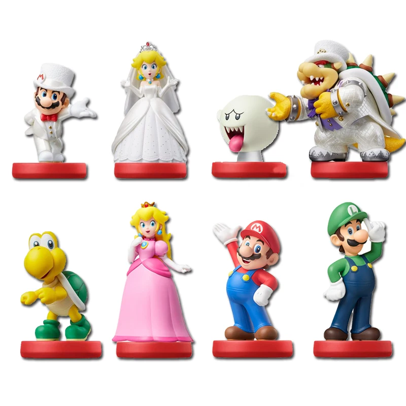 

Super Mario Luigi Peach Bowser Yoshi Wario Action Figure Anime Model Toys Cartoon Doll Birthday Gift for Children Kids