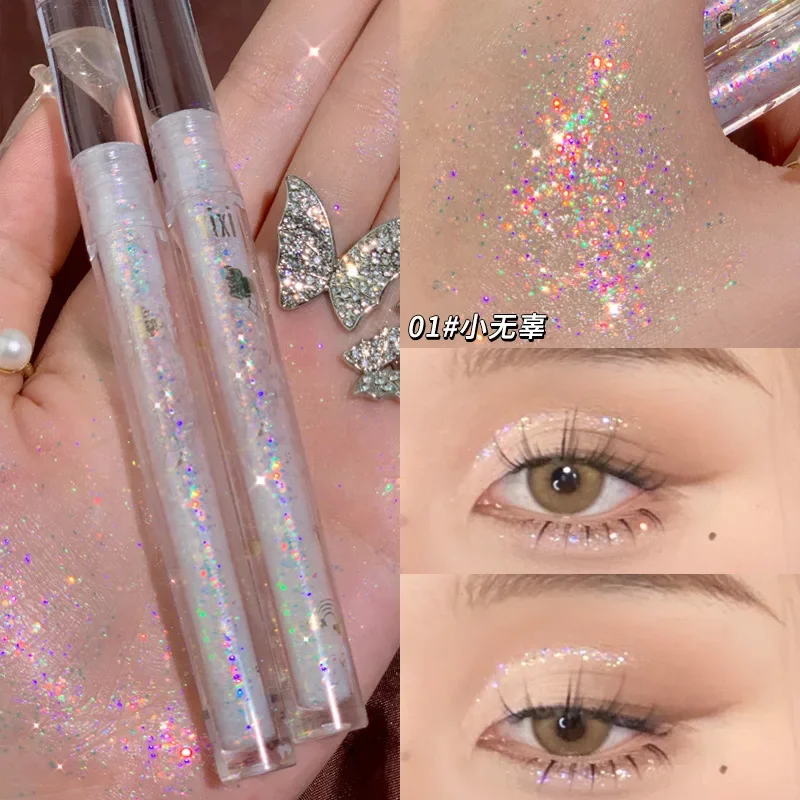 1pc Vloeibare Oogschaduw Glitter Verhelderende Pailletten Zijderups Parelmoer Eyeliner Blijvende Waterdichte Oogschaduw Party Makeup Tools