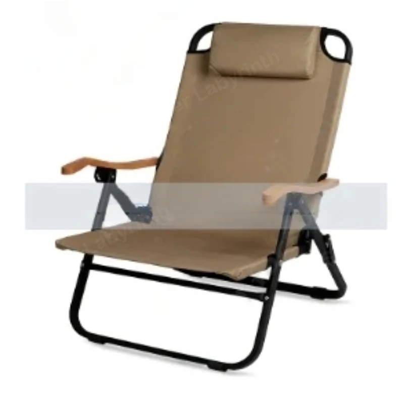 Outdoor Folding Chair Four-gear Adjustment Comfortable Lounge Chair Camping Beach Chair