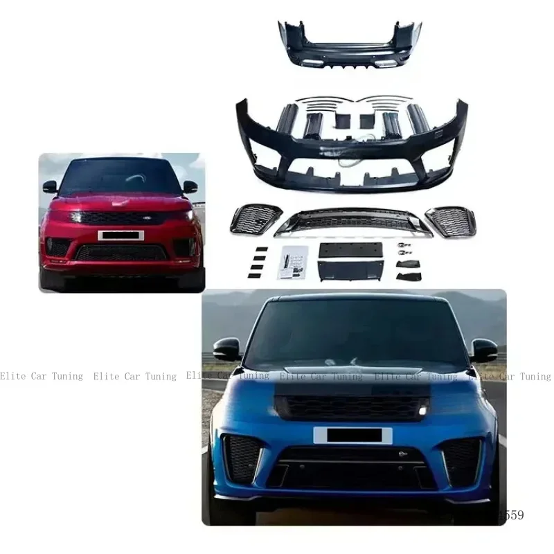 

2018 Upgrade to SVR Style Front Bumper Grille Rear Bumper Body Surround Replacement Fitment