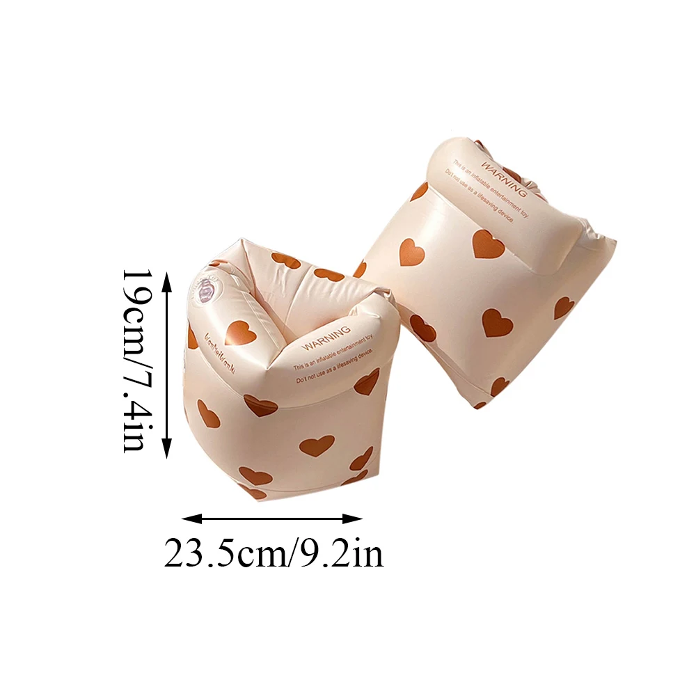 2PCS Children Arm Float Rings Swimming Float Inflatable Arm Floaties Summer Swimming Gear Cute Pattern Swimming Arm Float Rings