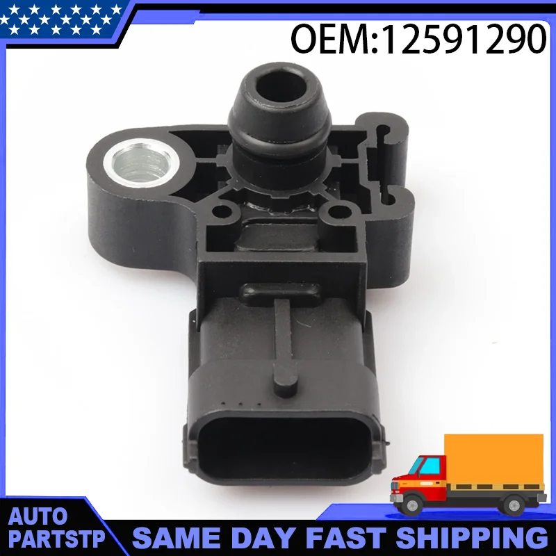 MAP Manifold Absolute Pressure Sensor 12591290 For Buick Allure 2008-2009 Chevy Avalanche 2009-2013 GMC Canyon 2008-2012 Hummer H2 2009 Isuzu Ascender 2008 Pontiac G3 2009 Saab 9-7X 2008-2009 Saturn Outlook 2007-2008