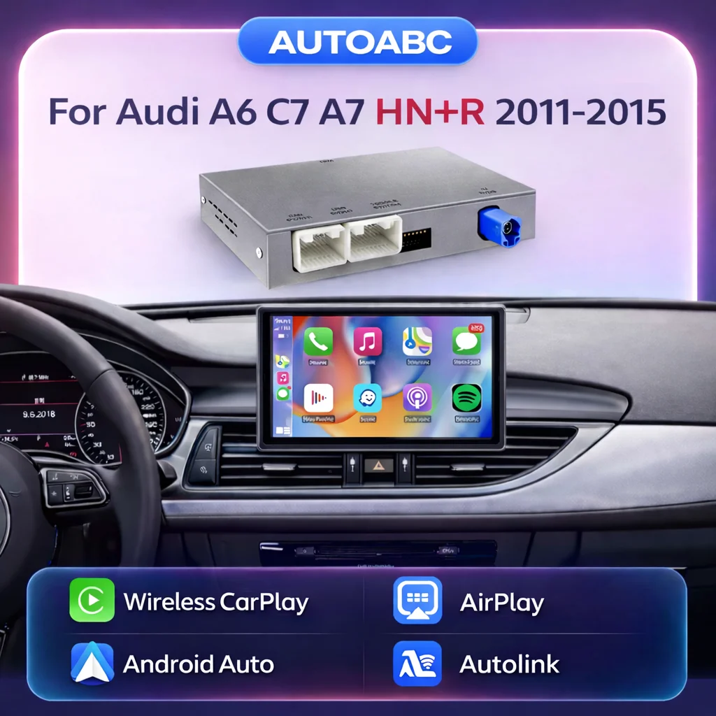 Original Upgrade Wireless CarPlay Android Auto Interface Module For Audi A6 A7 HN+R system With Mirror Link Bluetooth Navigation