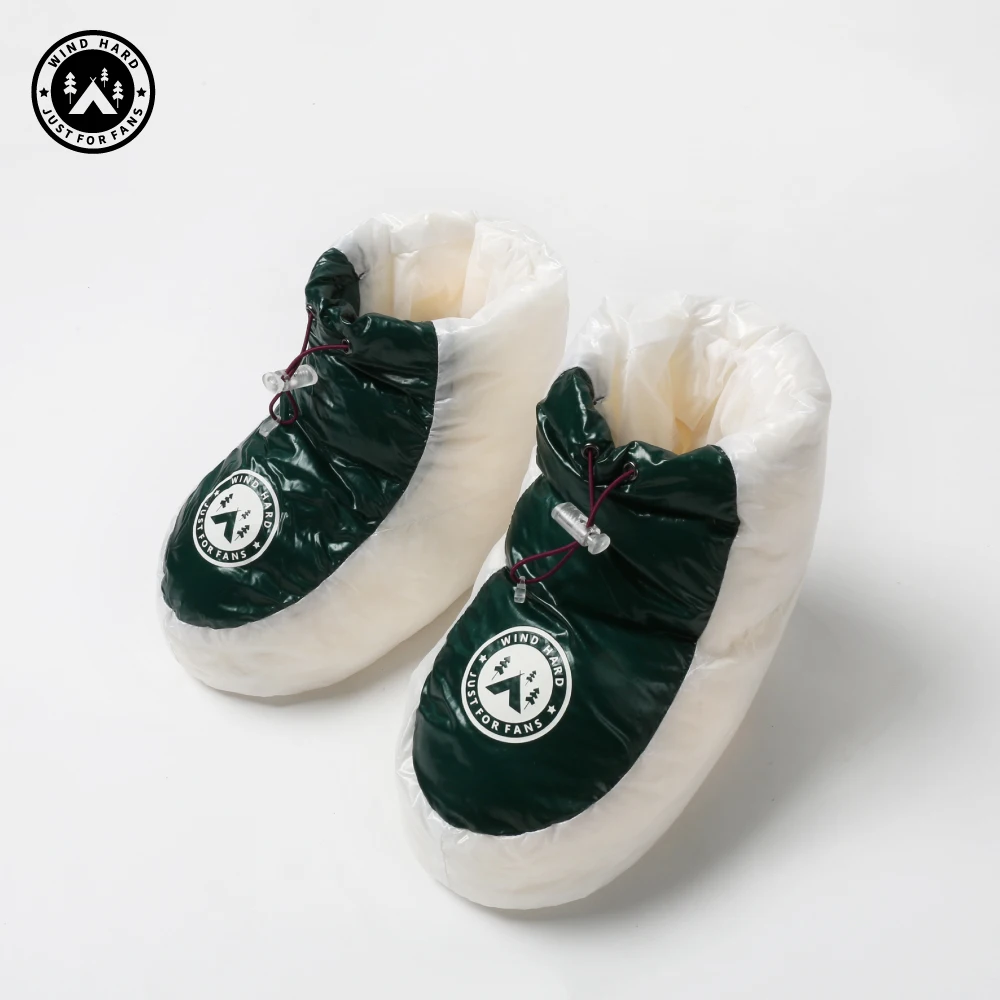 WIND HARD 10D 800FP Down Pro Shoes Cover calcetines cálidos ligeros para exteriores, zapatillas de mochilero de invierno para saco de dormir y tienda de campaña