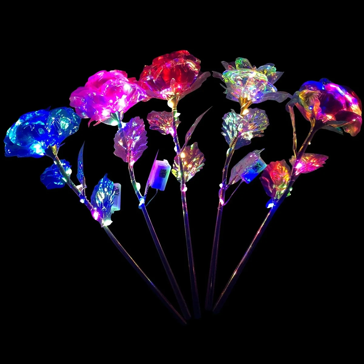 2/10 개/대 영원한 장미 꽃 LED 빛 황금 호일 장미 아내 기념일 어머니의 날 및 생일을위한 독특한 디자인 선물