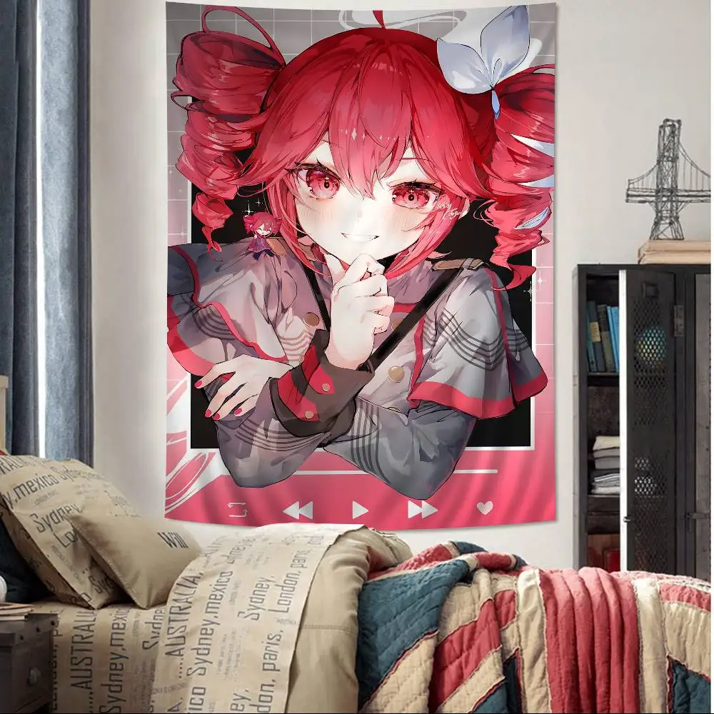 شعبية Vocaloid T-Teto لطيف فتاة الرسم البياني نسيج لغرفة المعيشة المنزل النوم ديكور ديكور فني للمنزل