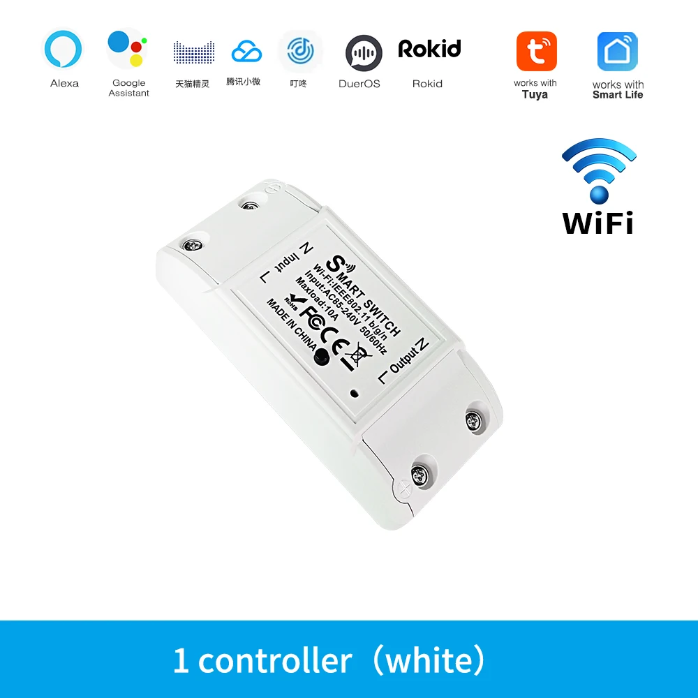 Module universel DIY pour interrupteur d'éclairage intelligent WiFi TUYA, compatible avec les soluti