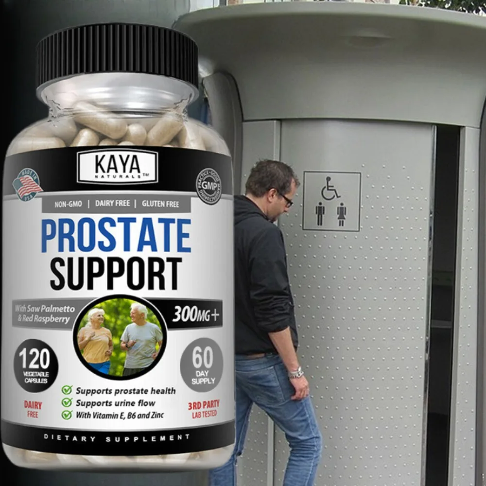 

Prostate Support | Saw Palmetto - Hair Growth and Reduce Frequent, Urinary Tract Support, 120 Capsules