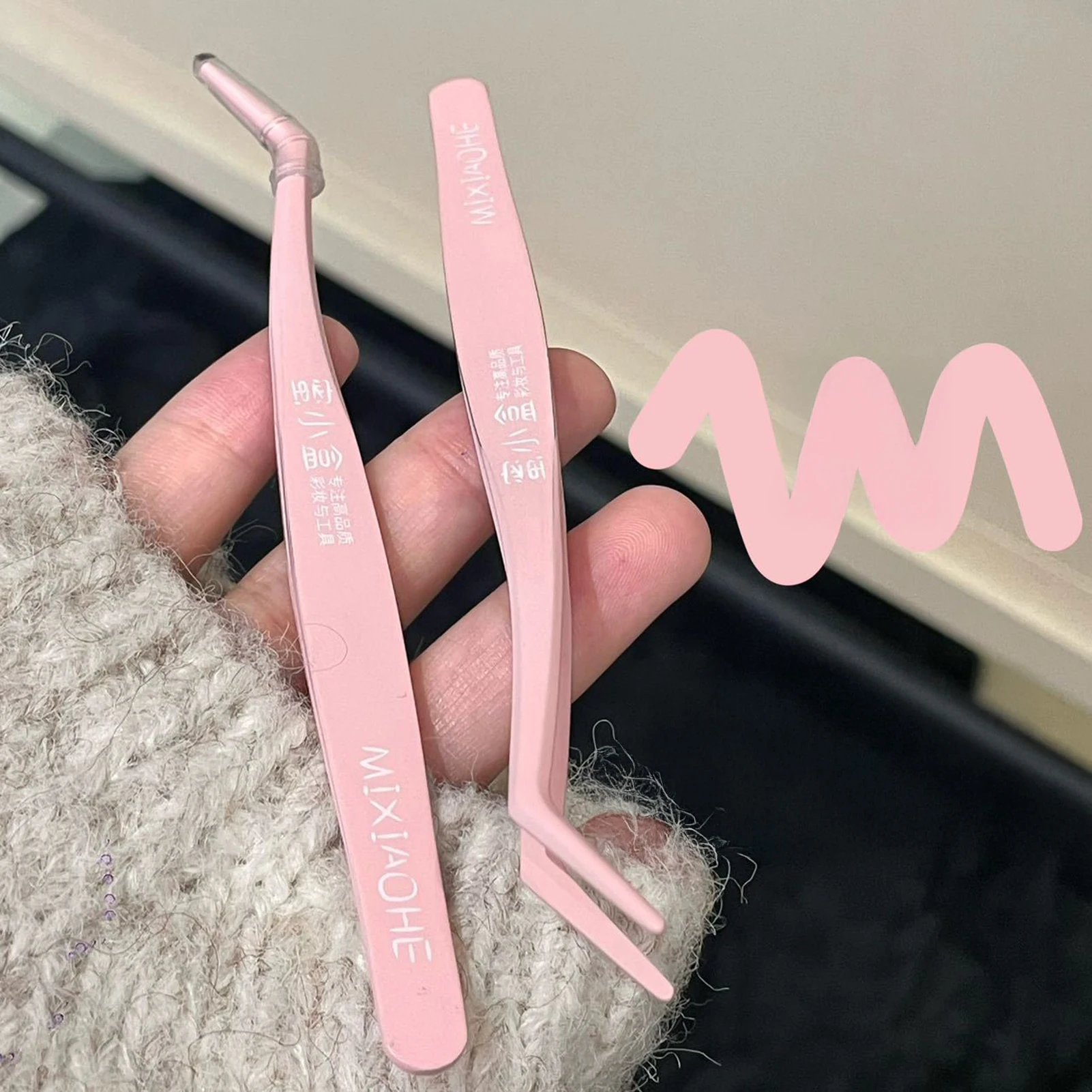 Pęsety do sztucznych rzęs ze stali nierdzewnej Klipsy do przedłużania rzęs Narzędzia do makijażu oczu Profesjonalne pęsety z cienką końcówką