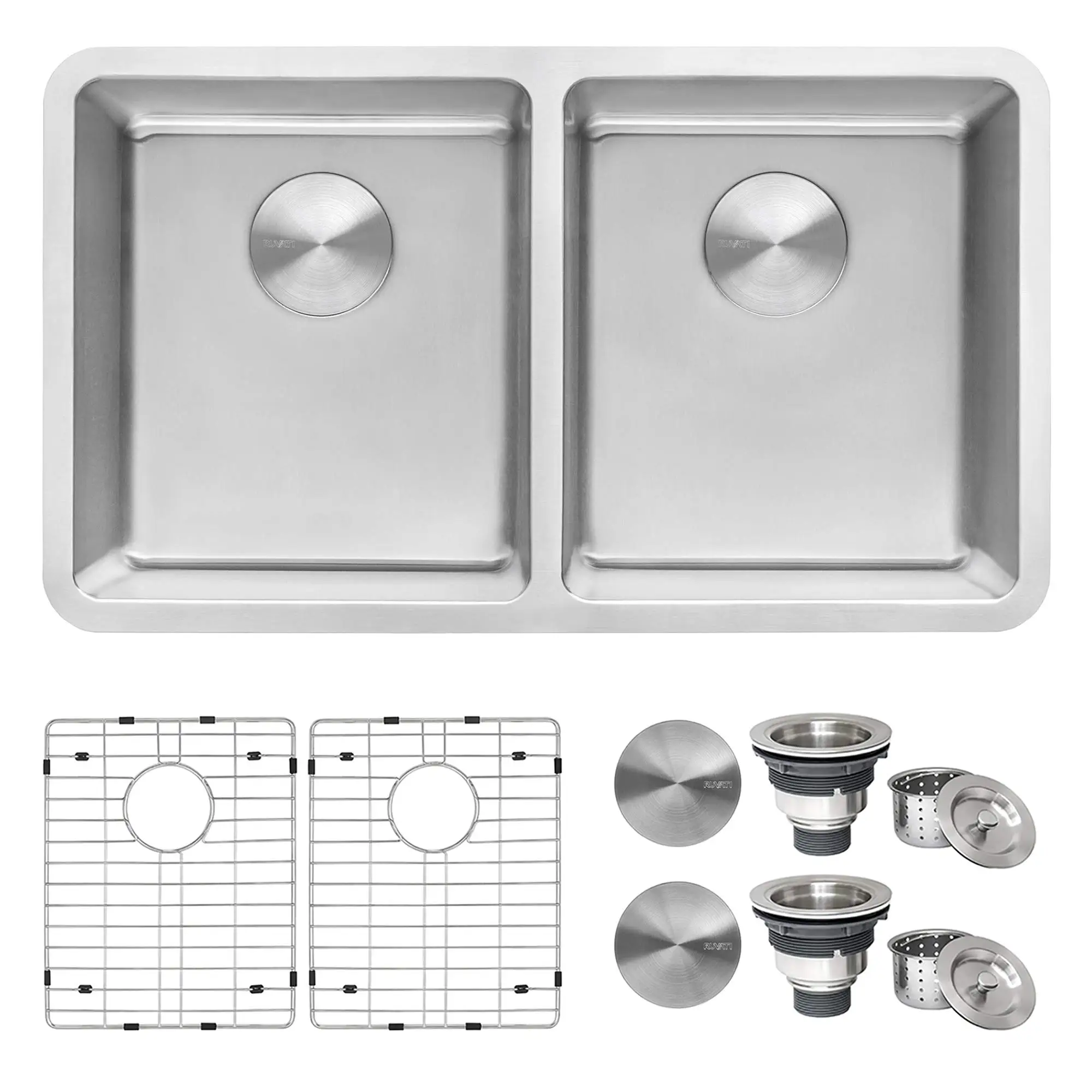 31-in 16-Gauge 50/50 Undermount Double Bowl Sink - RVM5099