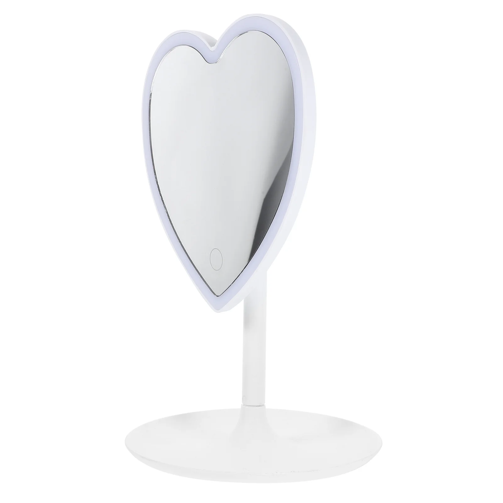 

minkissy LED Makeup Mirror Desktop Mirror with Touch Sensor Love Heart Design for Home Dorm Beauty